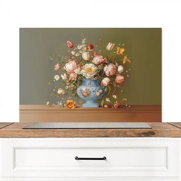 Spatscherm Aluminium - Neutral - Bloemen - Boeket - Vaas