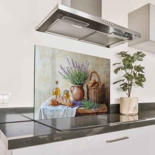 Spatscherm Aluminium - Lavendel - Brood - Stilleven