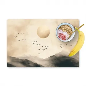 Placemat vinyl - Landschap - Japandi - vogel