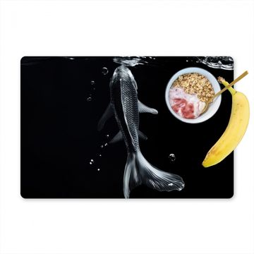 Placemat vinyl - Koi - Vissen - Water - Zwart