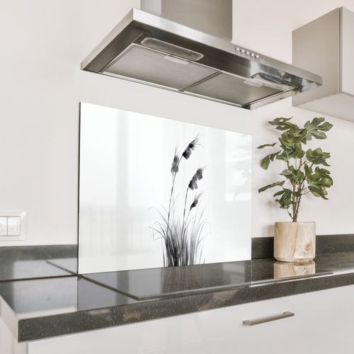 Spatscherm Aluminium - Minimalistisch - Stelen - Wit