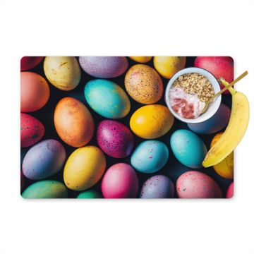Placemat vinyl - Kleurrijk - Paaseitjes - Spetters