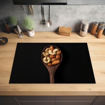 Inductie beschermer - Hout - Noten - Zwart