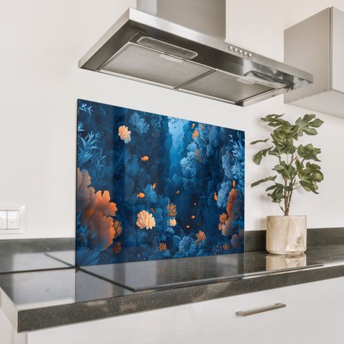 Spatscherm Aluminium - Koraalrif - Vissen - Oceaan - Blauw