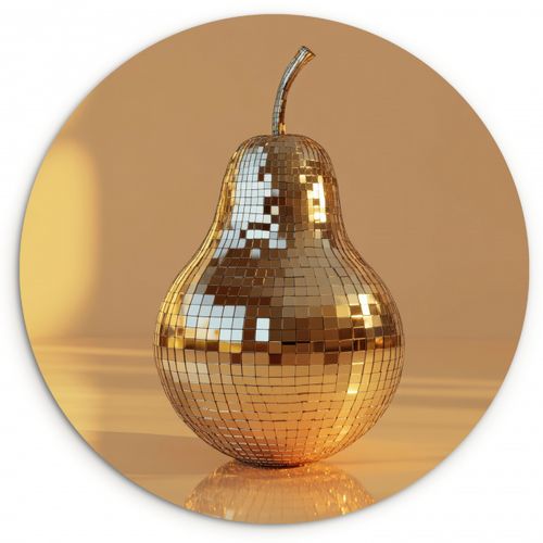 Muurcirkel - Goud - Disco - Glitter - Peer