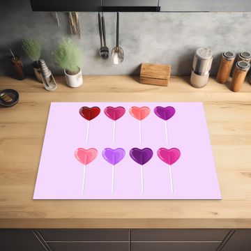 Inductie beschermer - Lolly - Hart - Roze - Snoep