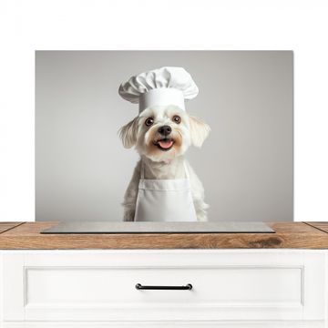 Spatscherm Aluminium - Hond - Wit - Kok