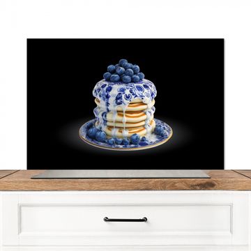Spatscherm Aluminium - Pannenkoeken - Blauwe Bessen - Bord
