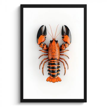 Poster met lijst - Kreeft - Zwart - Oranje - Wit - Uniek