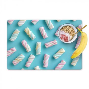 Placemat vinyl - Spekjes - Pastel - Snoep - Blauw