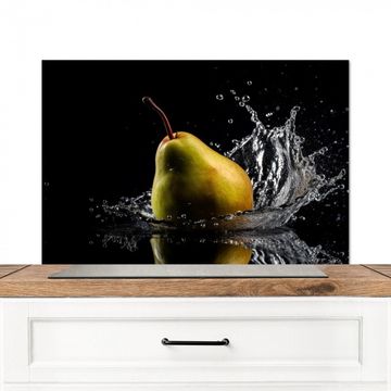 Spatscherm Aluminium - Peer - Fruit - Water - Zwart