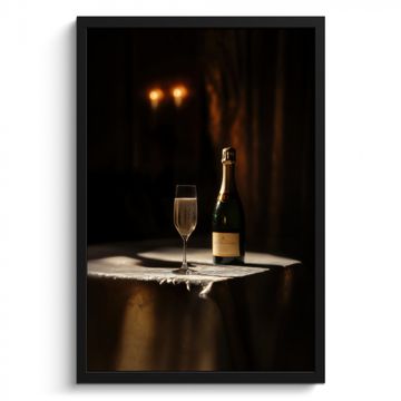 Poster met lijst - Prosecco - Bubbels - Sfeervol - Drank