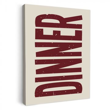 Canvas schilderij - Eten - Decoratie - Rood - Vintage