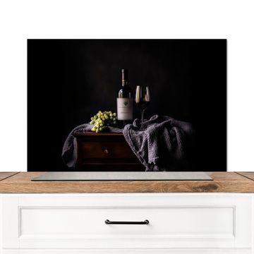 Spatscherm Aluminium - Druiven - Wijn - Rood - Tafel
