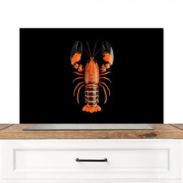 Spatscherm Aluminium - Kreeft - Oranje - Zwart - Modern
