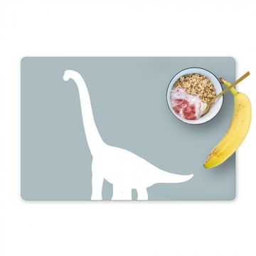 Placemat vinyl - Dino - Brachiosaurus - Dinosaurus - Blauw