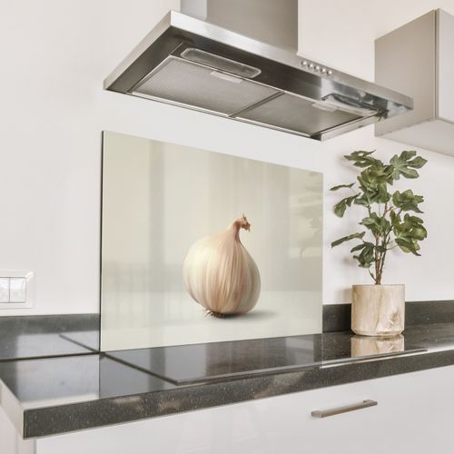 Spatscherm Aluminium - Knoflook - Natuurlijk - Beige