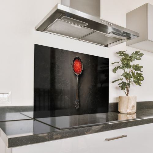 Spatscherm Aluminium - Zwart - Lepel - Caviar