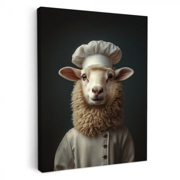 Canvas schilderij - Schaap - Wol - Kok