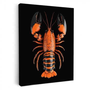 Canvas schilderij - Kreeft - Oranje - Zwart - Modern