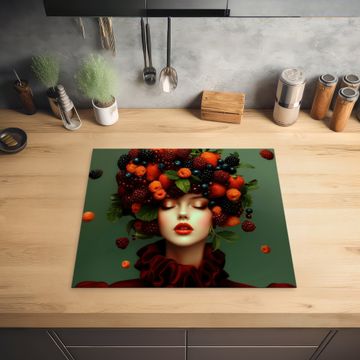 Inductie beschermer - Vrouw - Aardbeien - Frambozen - Bramen - Bessen