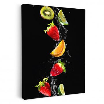 Canvas schilderij - Fruitige Waterdans