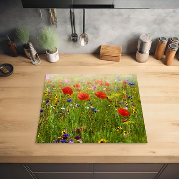 Inductie beschermer - Wildbloemenweelde in de Zomer