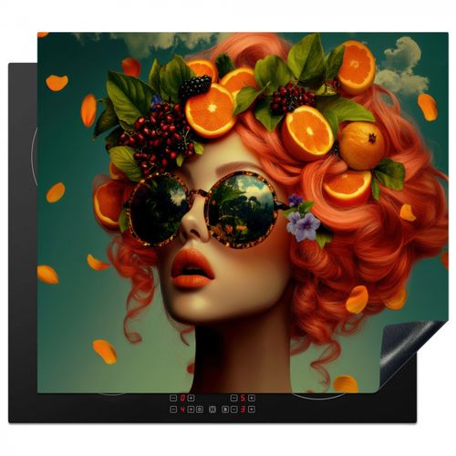 Inductie beschermer - Vrouw - Sinaasappel - Bessen - Oranje