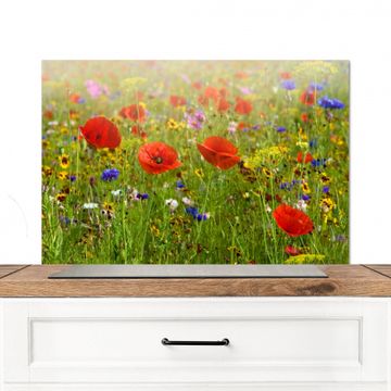 Spatscherm Aluminium - Bloeiend Veld in Zomergloed