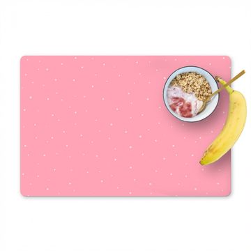 Placemat vinyl - Licht roze - Pastel - Stippen