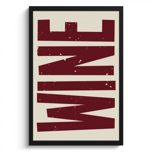 Poster met lijst - Wine - Red - Decoratie - Japandi