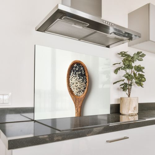 Spatscherm Aluminium - Lepel - Sesam - Wit