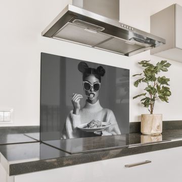 Spatscherm Aluminium - Vrouw - Pasta - Zonnebril