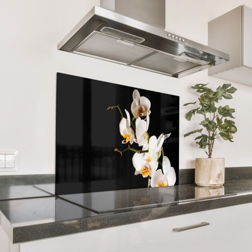 Spatscherm Aluminium - Contrastrijke Orchideeën