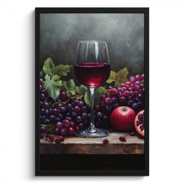 Poster met lijst - Wijn - Fruit - Stilleven