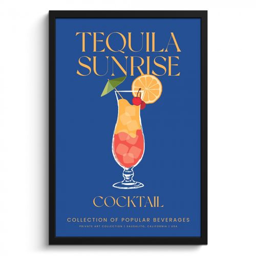 Poster met lijst - Ochtendgloren in een Glas