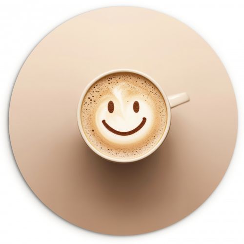Koffie - Melkschuim - Lach - Beige