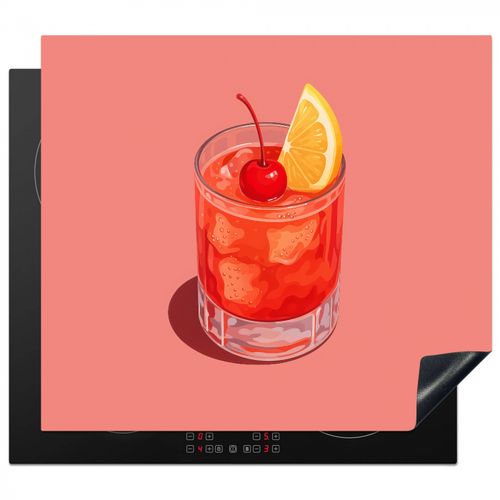 Inductie beschermer - Glas - Ijsblokjes - Citroen - Kers