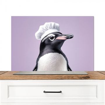 Spatscherm Aluminium - Pinguïn - Koksmuts - Lief - Paars