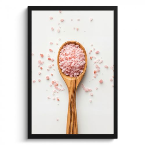 Poster met lijst - Lepel - Zout - Roze
