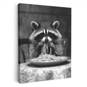 Wasbeer - Cute - Pasta - Tafelkleed - Zwart - Wit
