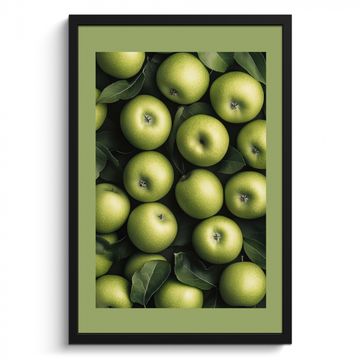 Poster met lijst - Appels - Groen - bladeren