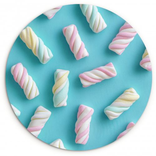 Muurcirkel - Spekjes - Pastel - Snoep - Blauw
