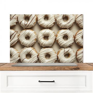 Spatscherm Aluminium - Donuts - Chocolade - Wit - Beige
