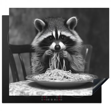 Wasbeer - Cute - Pasta - Tafelkleed - Zwart - Wit