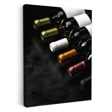 Canvas schilderij - Wijn - Flessen - Variatie - Smaken
