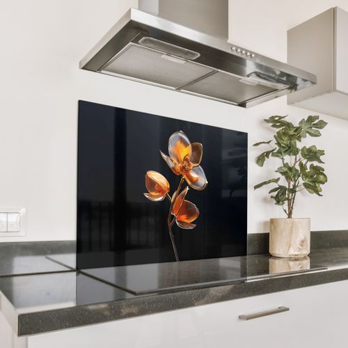 Spatscherm Aluminium - Bloem - Orchidee - Oranje