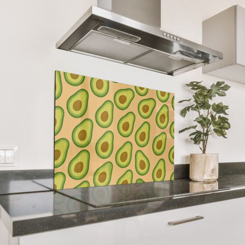 Spatscherm Aluminium - Avocado - Patroon - Groen - Pit