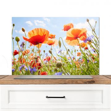 Spatscherm Aluminium - Zomerse Dans van Klaprozen