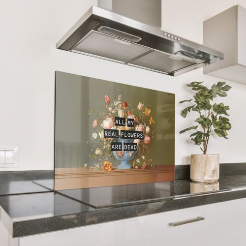 Spatscherm Aluminium - Bloem - Quote - Vintage - Art